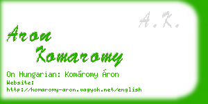 aron komaromy business card